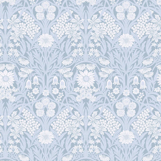 Mitchell Black Wild Meadow Floral Wallpaper in shade Misty Blue at Say Decor