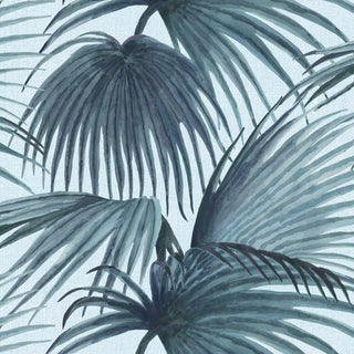 Mitchell Black x Megan Molten Pawley’s Island Palms Botanical Wallpaper in shade Blue at Say Decor