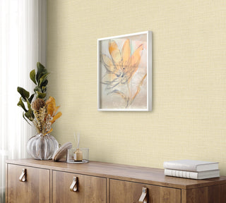 RA40105 textured vinyl wallpaper living room from the Raffia collection by Seabrook Designs