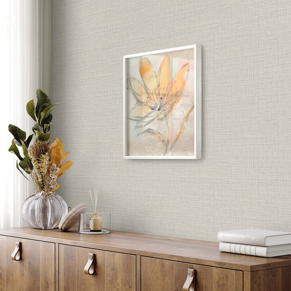 
                  
                    RA40106 textured vinyl wallpaper living room from the Raffia collection by Seabrook Designs
                  
                