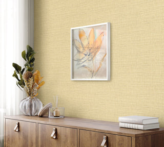 RA40107 textured vinyl wallpaper living room from the Raffia collection by Seabrook Designs