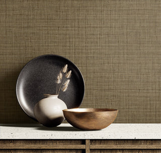 RA40108 textured vinyl wallpaper accent from the Raffia collection by Seabrook Designs