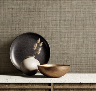RA40130 textured vinyl wallpaper accent from the Raffia collection by Seabrook Designs