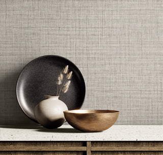 RA40132 textured vinyl wallpaper buffet from the Raffia collection by Seabrook Designs