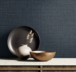 RA40136 textured vinyl wallpaper accent from the Raffia collection by Seabrook Designs