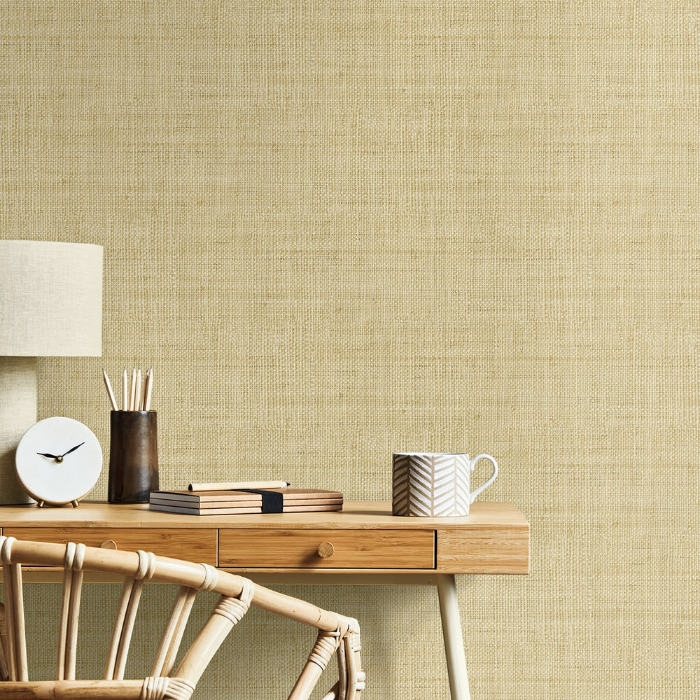 RA40303 faux weave textured vinyl wallpaper office from the Raffia collection by Seabrook Designs