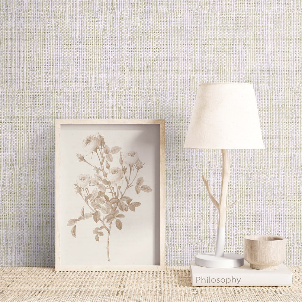 
                  
                    RA40308 faux weave textured vinyl wallpaper accent from the Raffia collection by Seabrook Designs
                  
                
