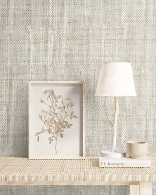 RA40313 faux weave textured vinyl wallpaper lamp from the Raffia collection by Seabrook Designs