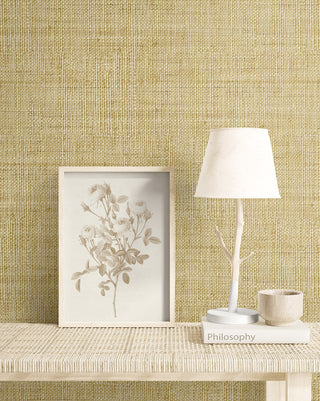 RA40314 faux weave textured vinyl wallpaper beach from the Raffia collection by Seabrook Designs