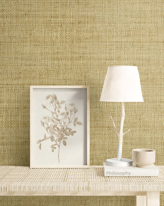 RA40315 faux weave textured vinyl wallpaper frame from the Raffia collection by Seabrook Designs