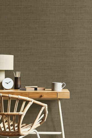 RA40316 faux weave textured vinyl wallpaper home office from the Raffia collection by Seabrook Designs