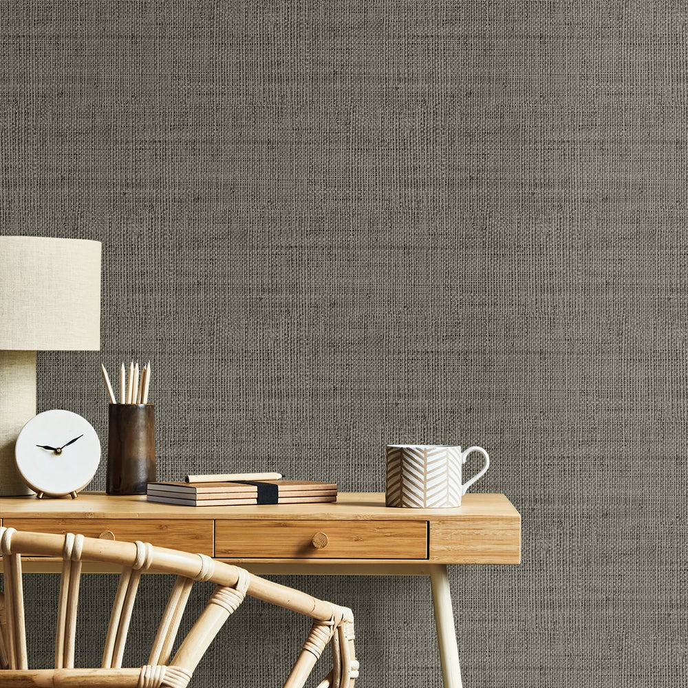 
                  
                    RA40319 faux weave textured vinyl wallpaper workspace from the Raffia collection by Seabrook Designs
                  
                