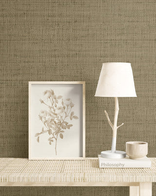 RA40350 faux weave textured vinyl wallpaper design from the Raffia collection by Seabrook Designs