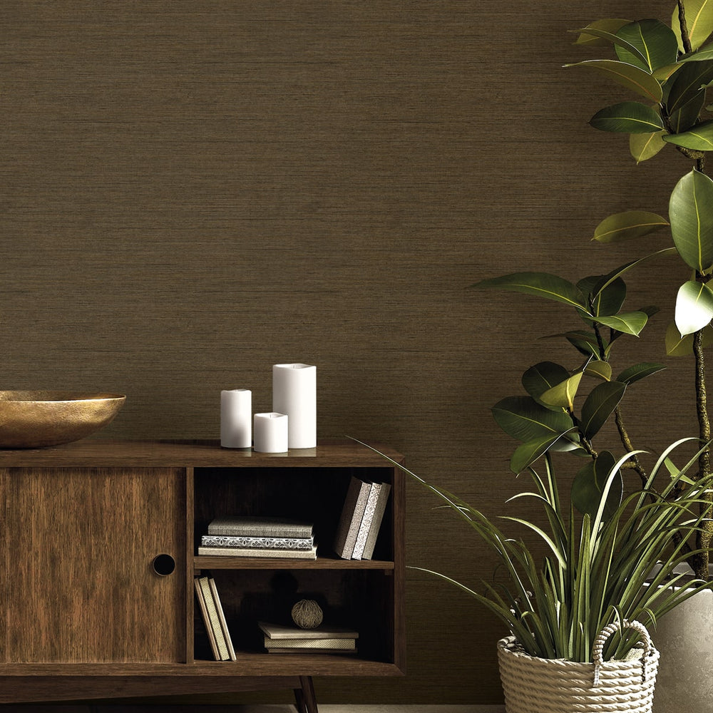 RA40901 faux weave textured vinyl wallpaper living room from the Raffia collection by Seabrook Designs