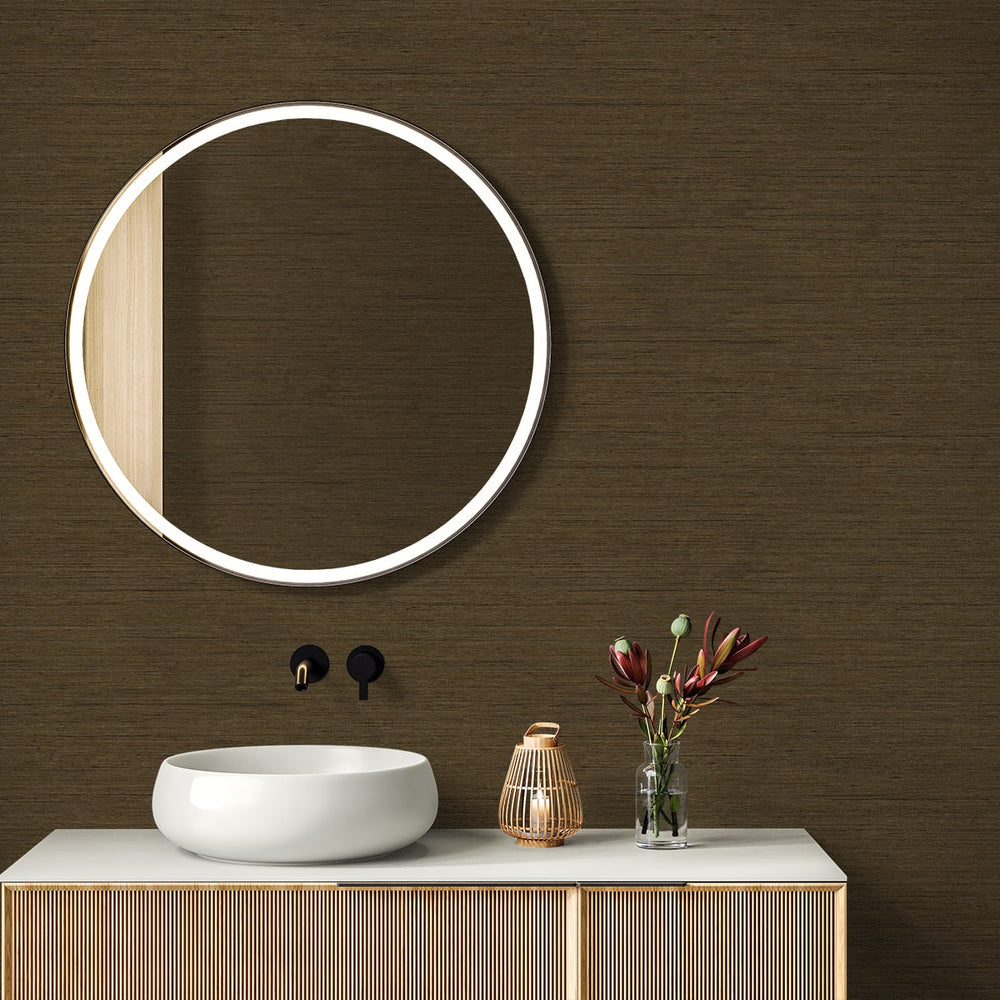 
                  
                    RA40901 faux weave textured vinyl wallpaper bathroom from the Raffia collection by Seabrook Designs
                  
                