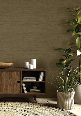 RA40906 faux weave textured vinyl wallpaper console from the Raffia collection by Seabrook Designs