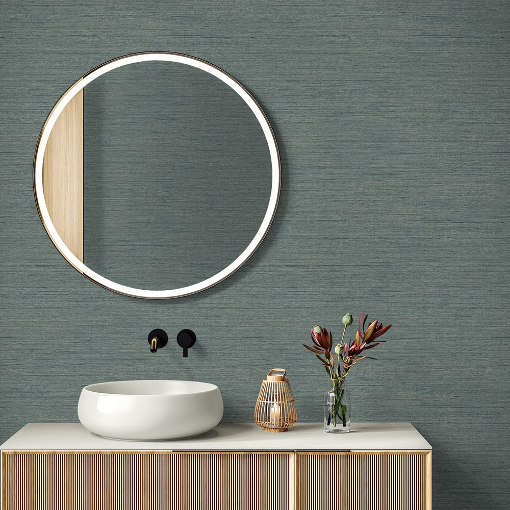 
                  
                    RA40909 faux weave textured vinyl wallpaper bathroom decor from the Raffia collection by Seabrook Designs
                  
                