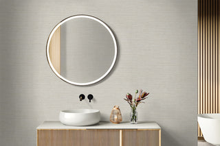 RA40918 faux weave textured vinyl wallpaper hall bathroom from the Raffia collection by Seabrook Designs