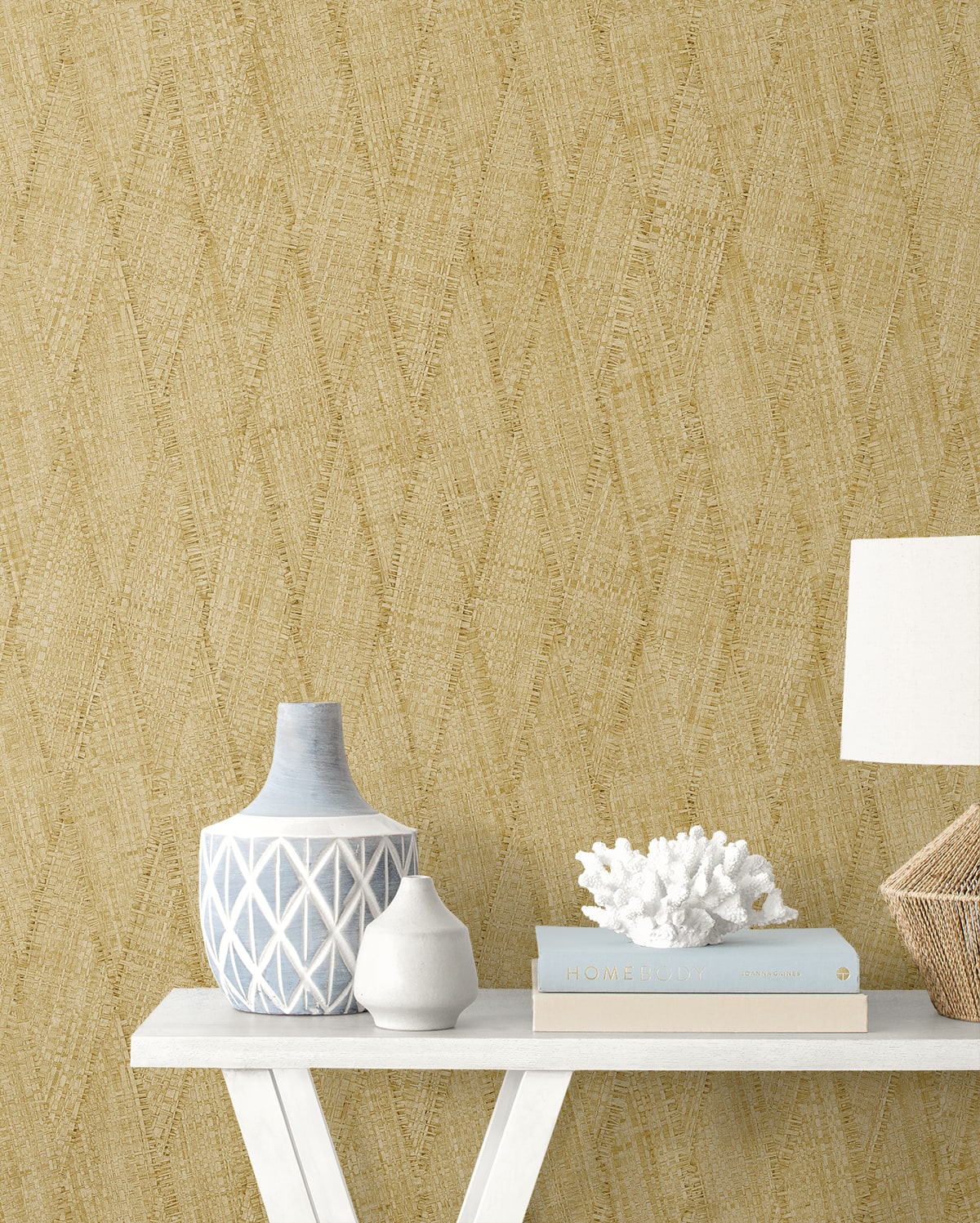 RA41204 textured vinyl wallpaper entryway from the Raffia collection by Seabrook Designs
