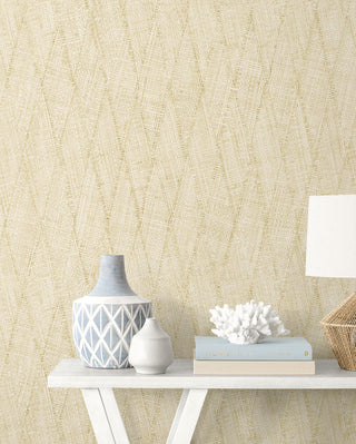 RA41212 textured vinyl wallpaper accent table from the Raffia collection by Seabrook Designs