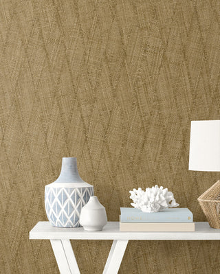 RA41215 textured vinyl wallpaper console from the Raffia collection by Seabrook Designs