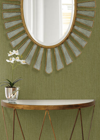 RA41516 textured vinyl unpasted wallpaper entry table from the Raffia collection by Seabrook Designs