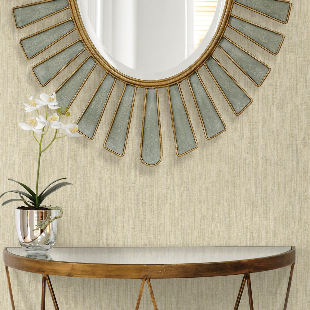 
                  
                    RA41519 textured vinyl unpasted wallpaper mirror from the Raffia collection by Seabrook Designs
                  
                