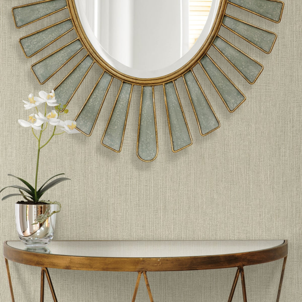 
                  
                    RA41522 textured vinyl unpasted wallpaper foyer table from the Raffia collection by Seabrook Designs
                  
                