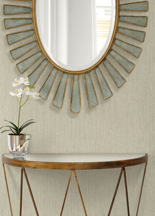 RA41522 textured vinyl unpasted wallpaper foyer table from the Raffia collection by Seabrook Designs