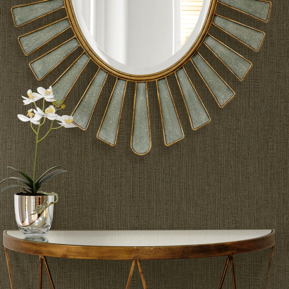 
                  
                    RA41525 textured vinyl unpasted wallpaper entry mirror from the Raffia collection by Seabrook Designs
                  
                