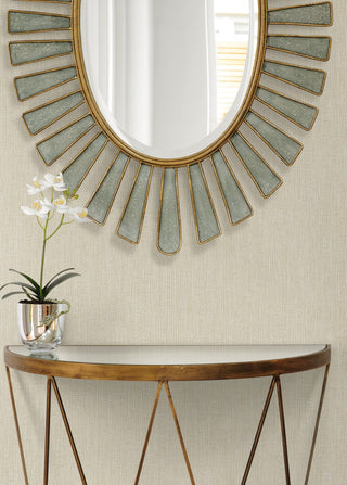 RA41527 textured vinyl unpasted wallpaper neutral from the Raffia collection by Seabrook Designs