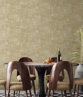 RA41705 textured vinyl wallpaper dining table from the Raffia collection by Seabrook Designs