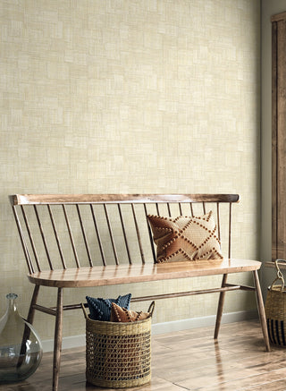 RA41709 textured vinyl wallpaper foyer from the Raffia collection by Seabrook Designs