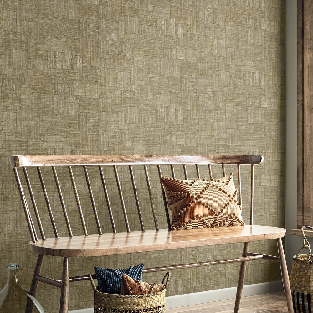 
                  
                    RA41712 textured vinyl wallpaper foyer decor from the Raffia collection by Seabrook Designs
                  
                