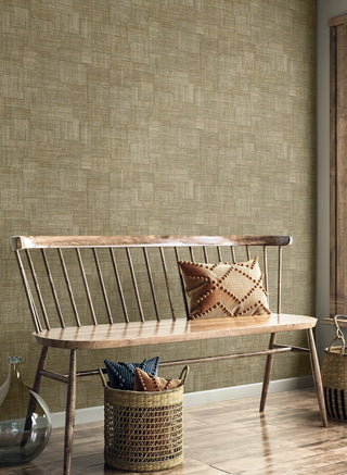 RA41712 textured vinyl wallpaper foyer decor from the Raffia collection by Seabrook Designs