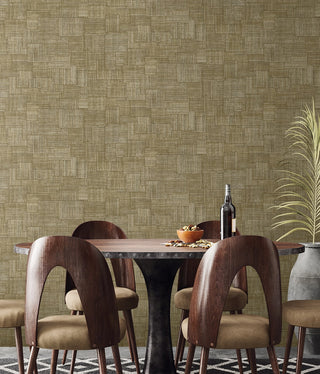 RA41712 textured vinyl wallpaper modern dining from the Raffia collection by Seabrook Designs