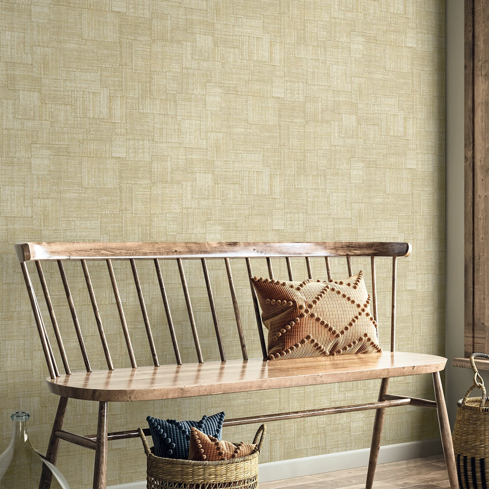 
                  
                    RA41714 textured vinyl wallpaper accent bench from the Raffia collection by Seabrook Designs
                  
                