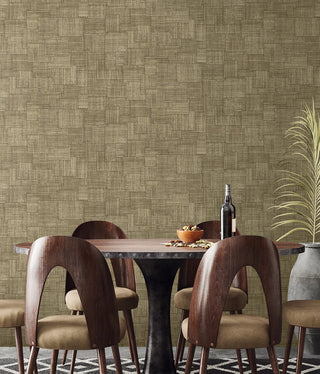 RA41715 textured vinyl wallpaper dining seating from the Raffia collection by Seabrook Designs