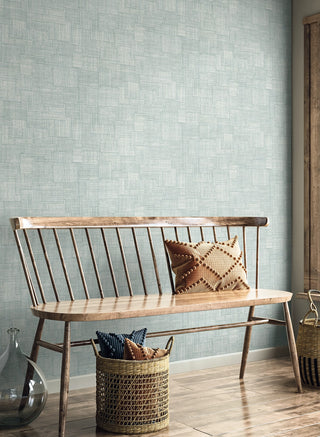 RA41716 textured vinyl wallpaper foyer decor from the Raffia collection by Seabrook Designs