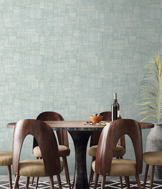 RA41716 textured vinyl wallpaper dining decor from the Raffia collection by Seabrook Designs