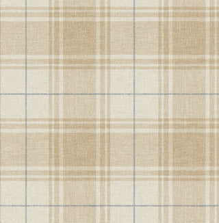 Faux Linen Plaid Unpasted Wallpaper in shade Neutral at Say Decor