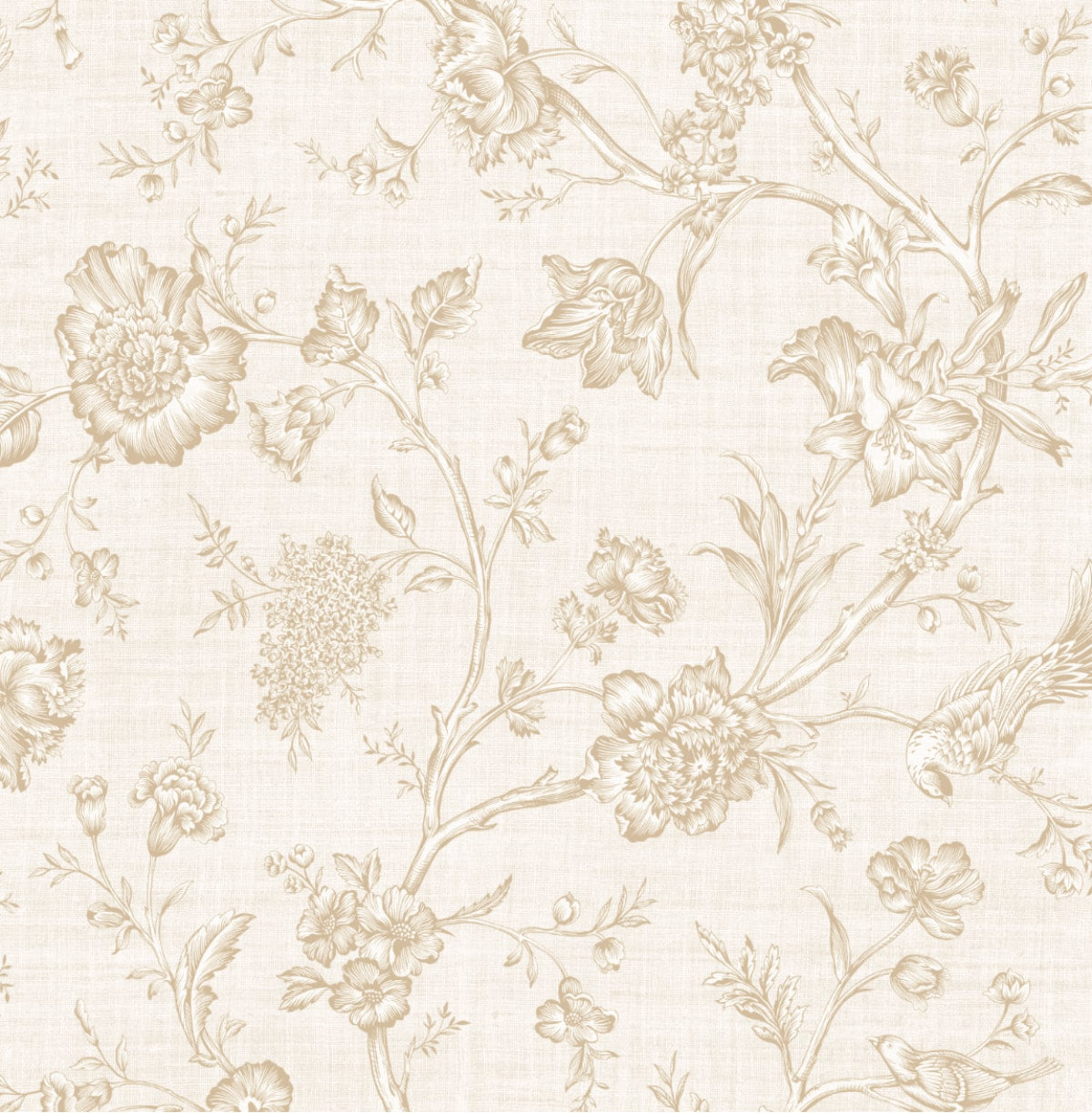 Leoura Chinoiserie Neutral Peel and Stick Wallpaper at Say Decor