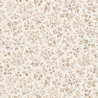 Perola Cream Meadow Floral Bunches Premium Matte Non-Woven Peel and Stick Wallpaper at Say Decor