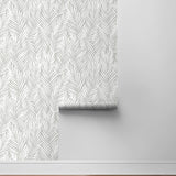 SG12308 palm leaf peel and stick wallpaper roll from Stacy Garcia Home