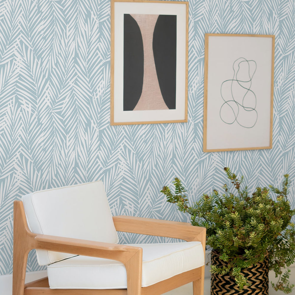 
                  
                    SG12312 palm leaf peel and stick wallpaper entryway from Stacy Garcia Home
                  
                