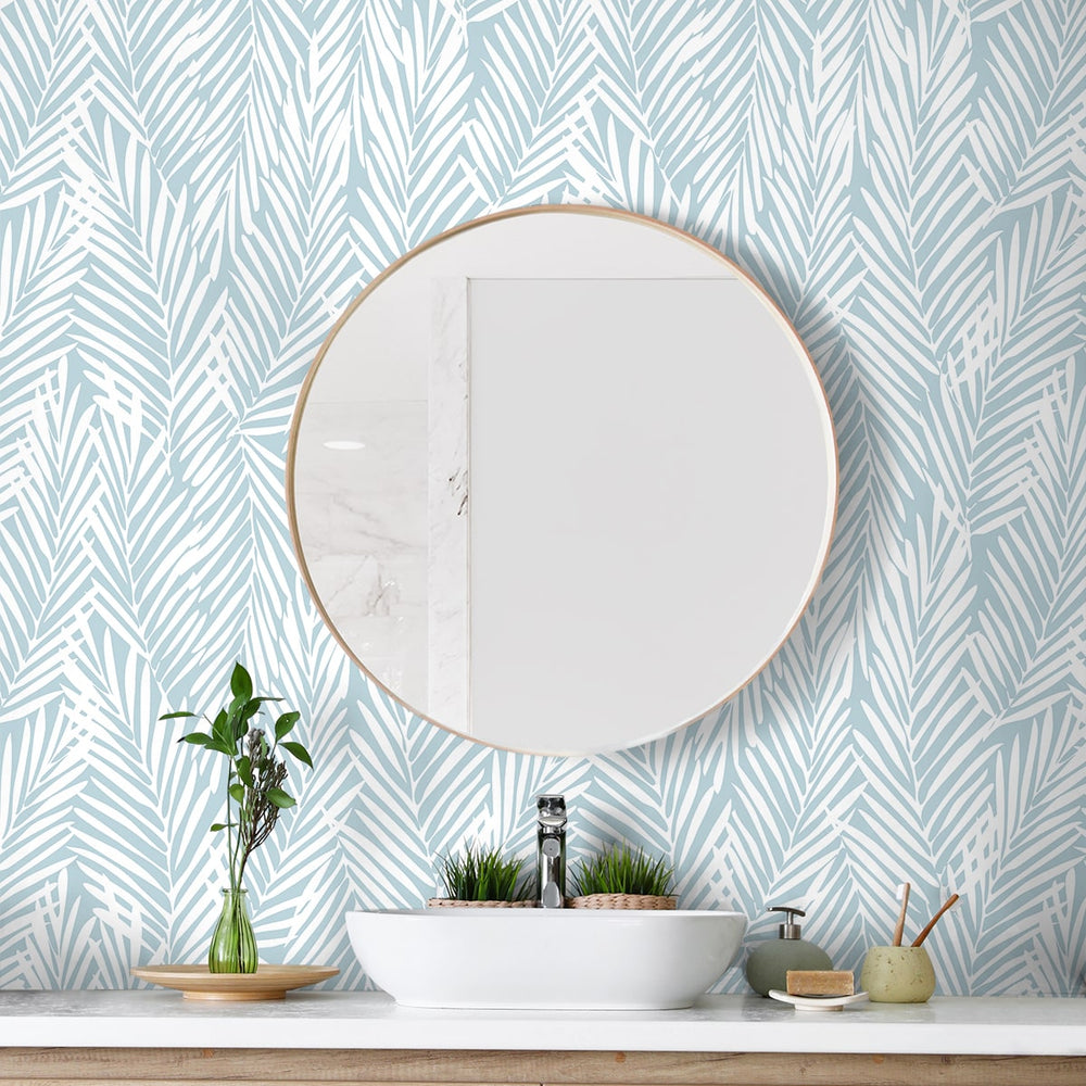 
                  
                    SG12312 palm leaf peel and stick wallpaper bathroom from Stacy Garcia Home
                  
                