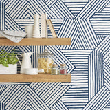 SG12402 geometric peel and stick wallpaper accent from Stacy Garcia Home