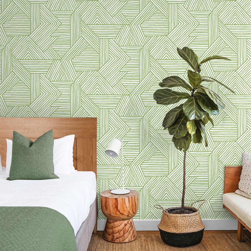 
                  
                    SG12404 geometric peel and stick wallpaper bedroom from Stacy Garcia Home
                  
                