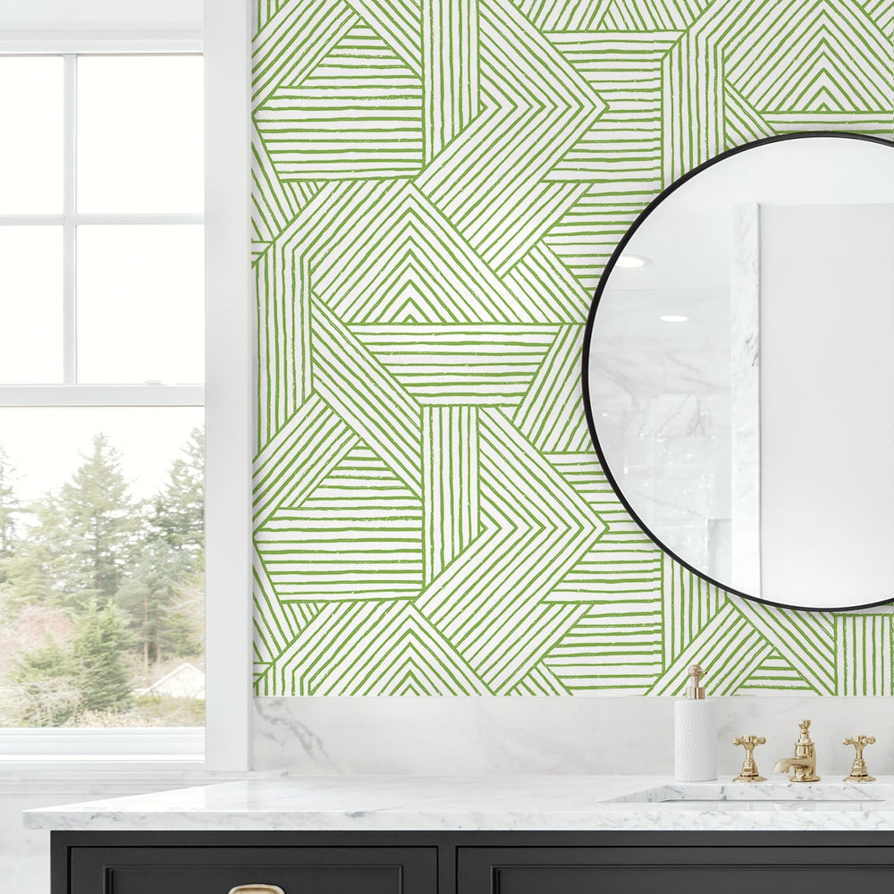 
                  
                    SG12404 geometric peel and stick wallpaper bathroom from Stacy Garcia Home
                  
                