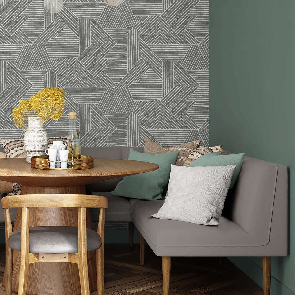 
                  
                    SG12406 geometric peel and stick wallpaper breakfast nook from Stacy Garcia Home
                  
                